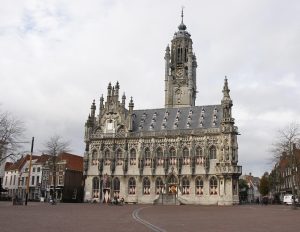 Hôtel de ville de Middelburg, bâtiment gothique en Zélande